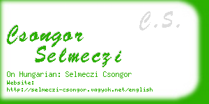 csongor selmeczi business card